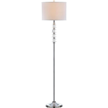 SAFAVIEH Lighting Shannan 60-inch Crystal Street Floor Lamp - 14"x14"x60" - Clear/Chrome - 14Wx14Dx60H