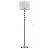 SAFAVIEH Lighting Shannan 60-inch Crystal Street Floor Lamp - 14"x14"x60" - Clear/Chrome - 14Wx14Dx60H