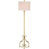 SAFAVIEH Lighting Shanta 60-inch Baroque Antiqued Gold Floor Lamp - 15"x15"x60" - Antique Gold - 15Wx15Dx60H