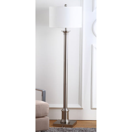 SAFAVIEH Lighting Shantel 60-inch Nickel Floor Lamp - 16Wx16Dx60H