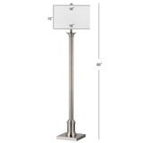 SAFAVIEH Lighting Shantel 60-inch Nickel Floor Lamp - 16Wx16Dx60H