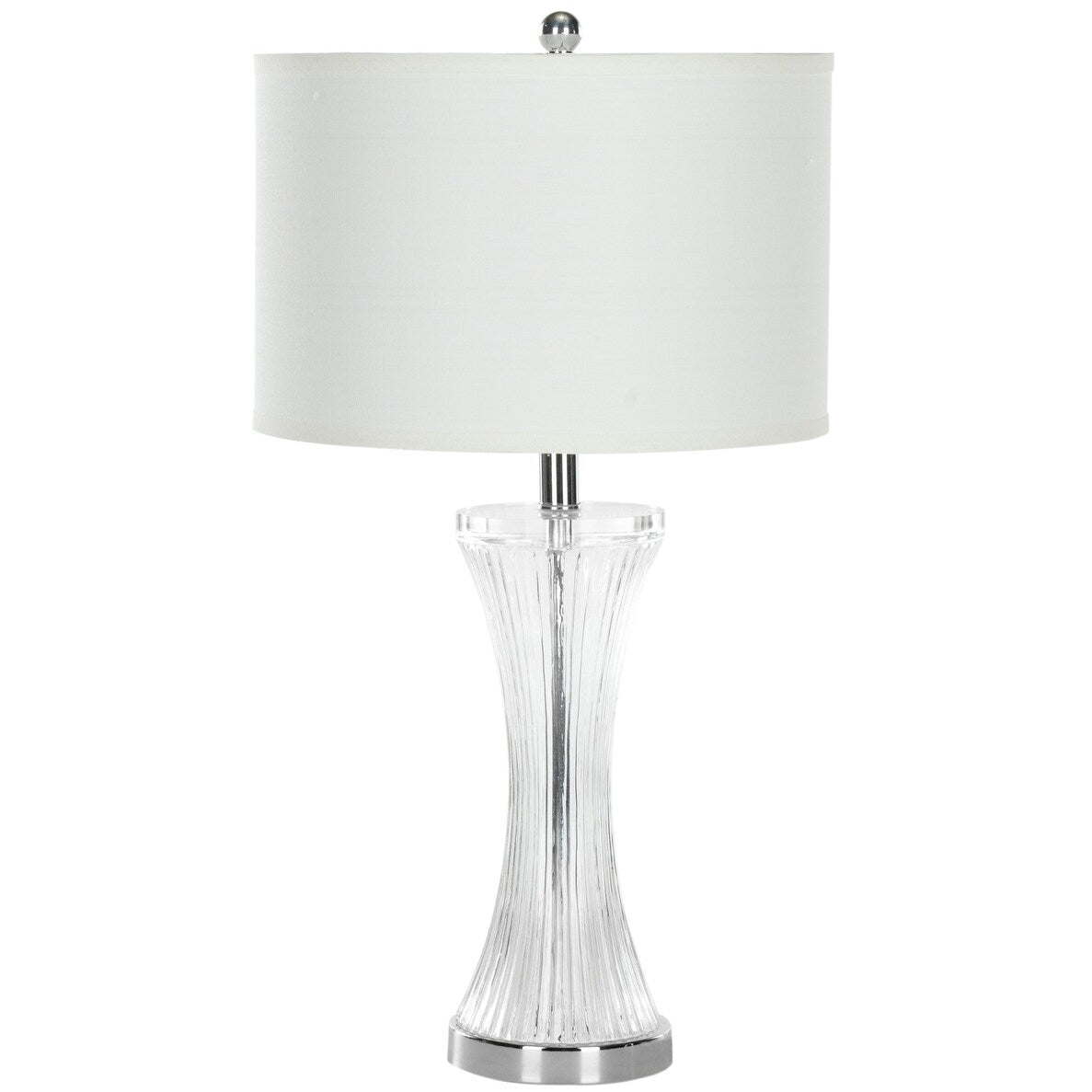 SAFAVIEH Lighting Shantell 25-inch Glass Clear Table Lamp - 15"x15"x25" - 15Wx15Dx25H