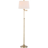 SAFAVIEH Lighting Shayla 64-inch Adjustable Gold Floor Lamp - 15"x15"x53-64.25" - 15Wx15Dx64H