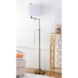 SAFAVIEH Lighting Shayla 64-inch Adjustable Gold Floor Lamp - 15"x15"x53-64.25" - 15Wx15Dx64H