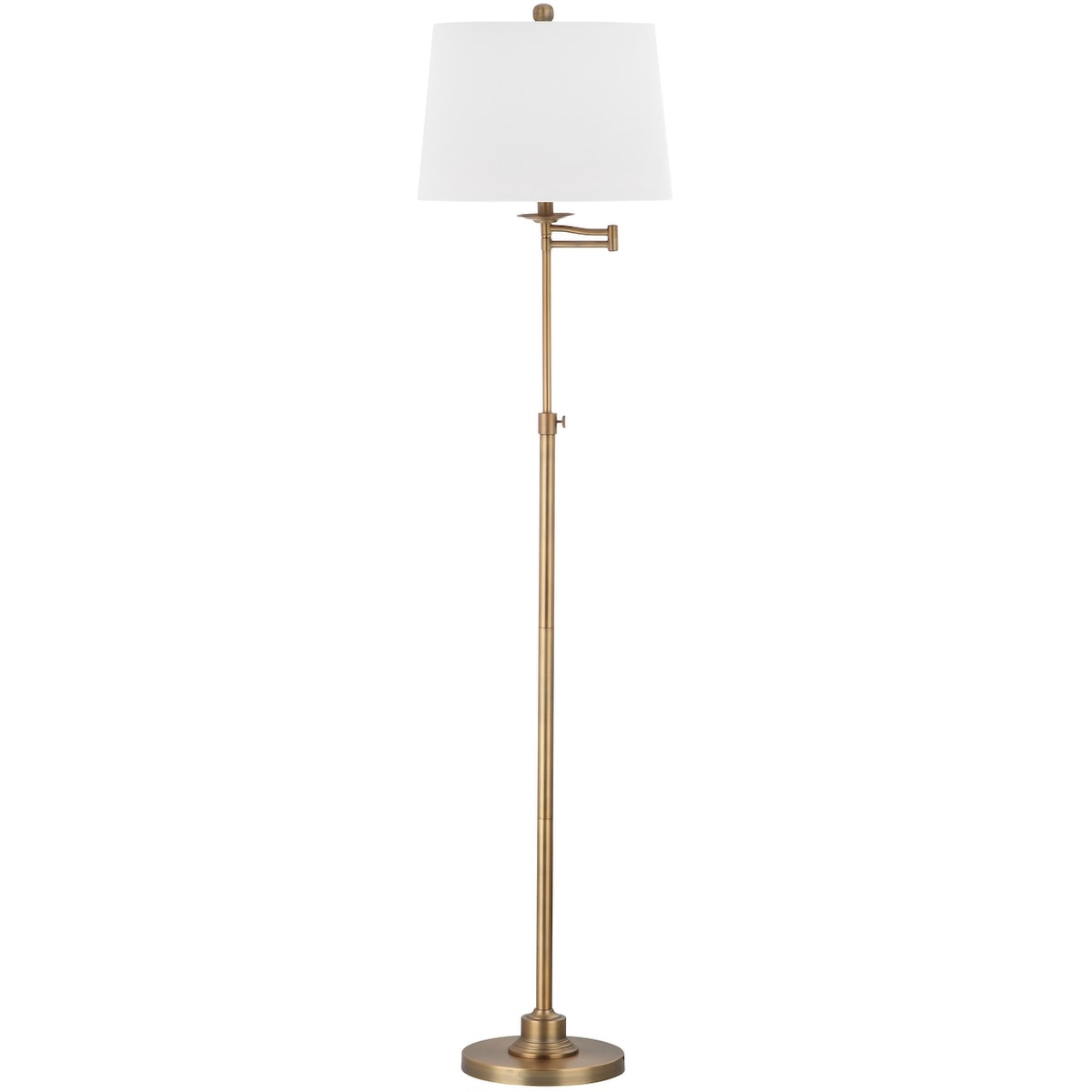 SAFAVIEH Lighting Shayla 64-inch Adjustable Gold Floor Lamp - 15"x15"x53-64.25" - 15Wx15Dx64H