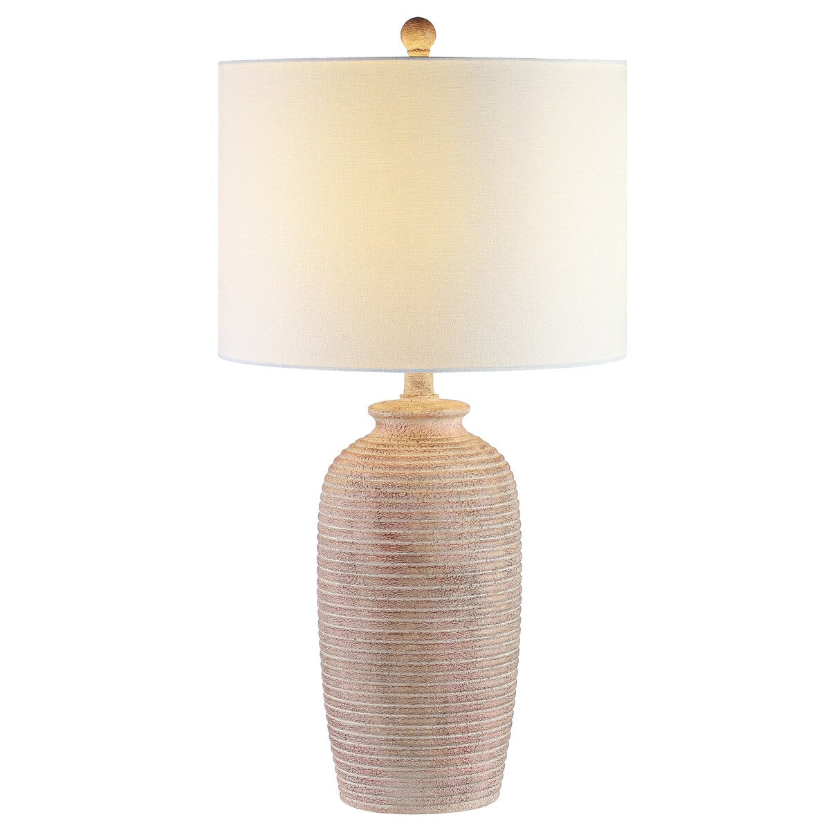 SAFAVIEH Lighting Shefali 27-inch Sandy Pearl LED Table Lamp - 14" W x 14" L x 27.5" H - 14Wx14Dx28H