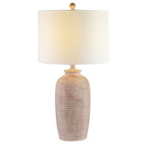 SAFAVIEH Lighting Shefali 27-inch Sandy Pearl LED Table Lamp - 14" W x 14" L x 27.5" H - 14Wx14Dx28H