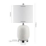 SAFAVIEH Lighting Shobha 19-inch LED Table Lamp - 10" W x 10" D x 19" H - 10Wx10Dx19H