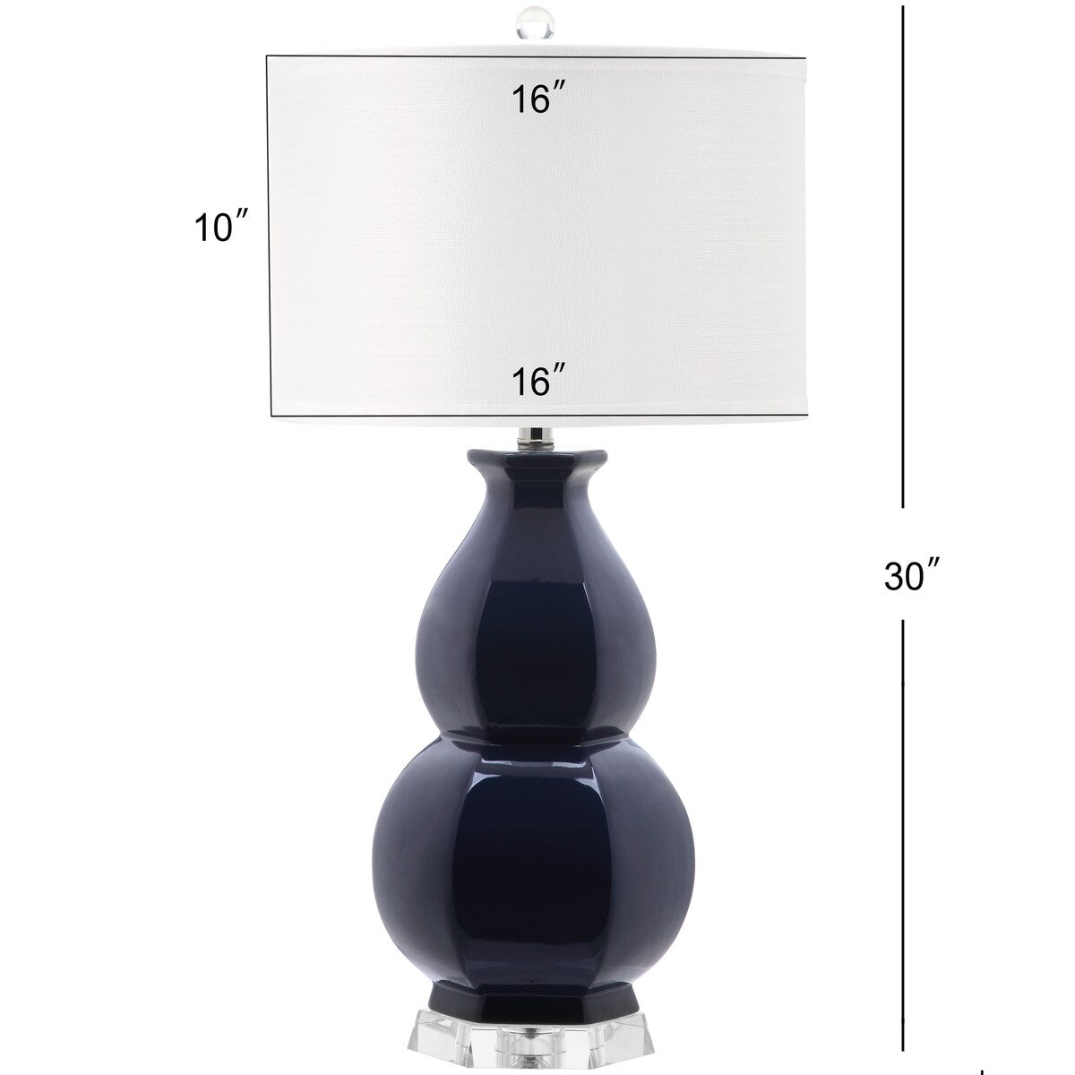 SAFAVIEH Lighting Shona 30-inch Egg Blue Table Lamp - 16"x16"x30" - 16Wx16Dx30H