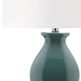 SAFAVIEH Lighting Shona 30-inch Egg Blue Table Lamp - 16"x16"x30" - 16Wx16Dx30H