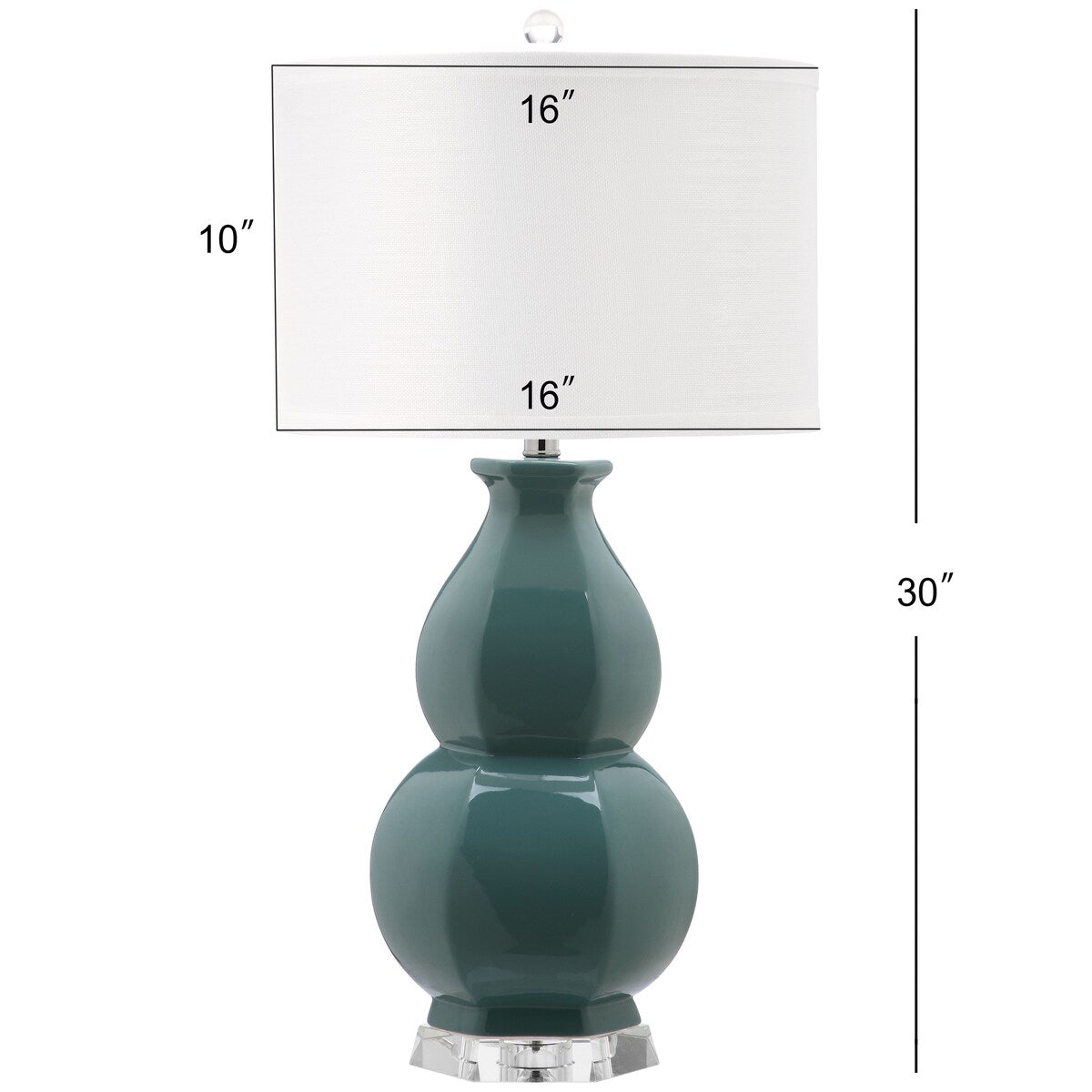 SAFAVIEH Lighting Shona 30-inch Egg Blue Table Lamp - 16"x16"x30" - 16Wx16Dx30H