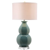 SAFAVIEH Lighting Shona 30-inch Egg Blue Table Lamp - 16"x16"x30" - 16Wx16Dx30H