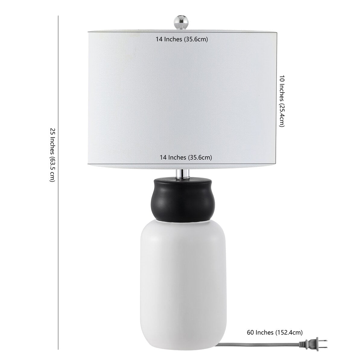 SAFAVIEH Lighting Siggi 25" Table Lamp - 12" W x 14" D x 25" H - 12Wx14Dx25H