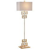 SAFAVIEH Lighting Slavejka 62-inch Antique Gold Metal Floor Lamp - 18"x9.5"x62" - Gold/Clear - 18Wx10Dx62H