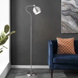 SAFAVIEH Lighting Sonia 64.5-inch Iron Floor Lamp - 16.5" x 9.5" x 64.5" - Nickel - 17Wx10Dx65H