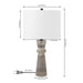 SAFAVIEH Lighting Souad Travertine 25-inch Table Lamp (LED Bulb Included) - 14 In. W x 14 x In. D 25.3 In. H - 14Wx14Dx25H