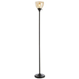 SAFAVIEH Lighting Stojana 70" Led Floor Lamp - 10" x 10" x 70" - Black - 10Wx10Dx70H