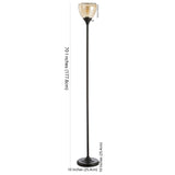 SAFAVIEH Lighting Stojana 70" Led Floor Lamp - 10" x 10" x 70" - Black - 10Wx10Dx70H