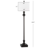 SAFAVIEH Lighting Summer 62-inch Black Floor Lamp - 15" W x 15" L x 61.5" H - 15Wx15Dx62H