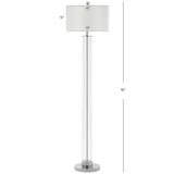 SAFAVIEH Lighting Sveva 64-inch Chrome Led Floor Lamp - 15" x 15" x 64" - Clear - 15Wx15Dx64H