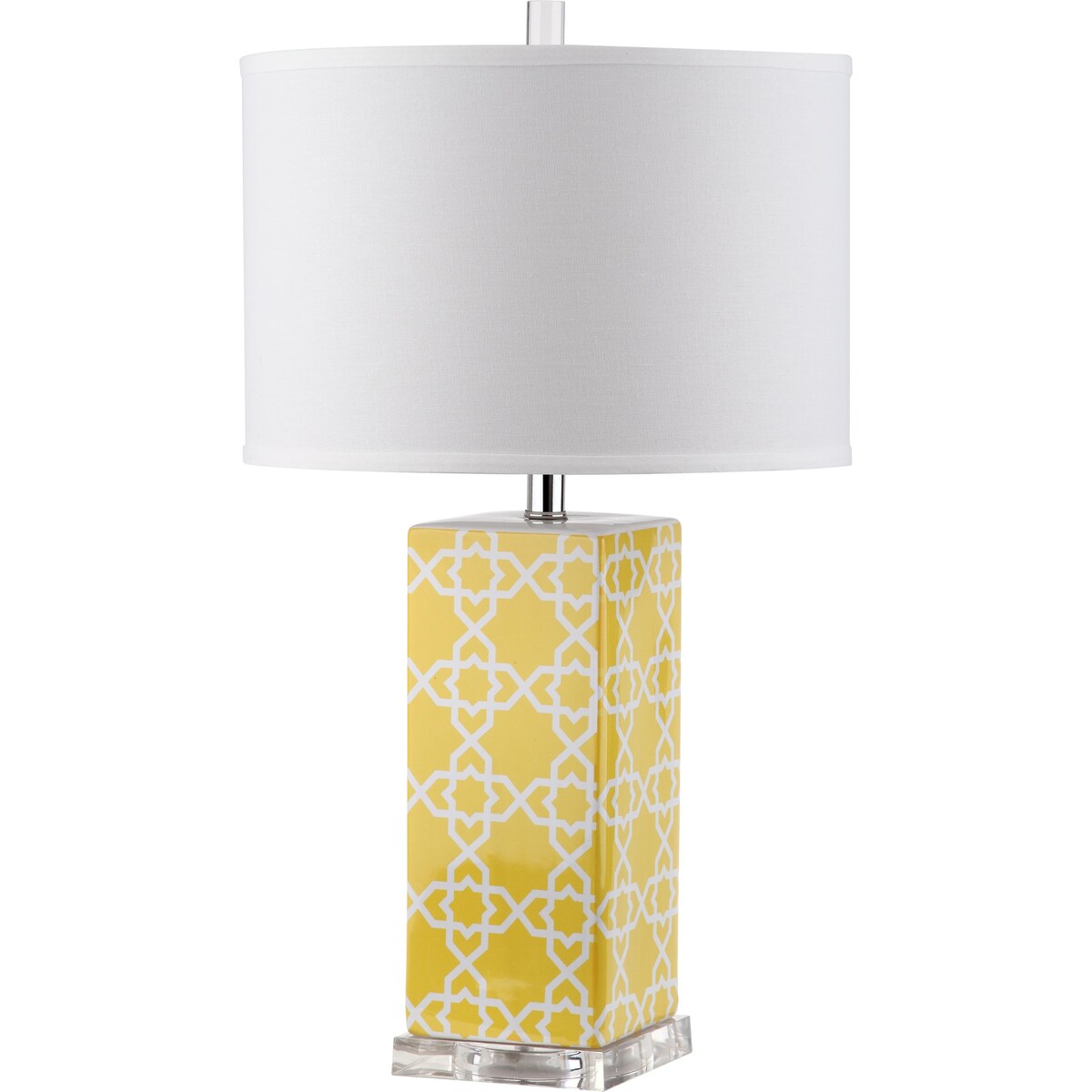 SAFAVIEH Lighting Syreeta 27-inch Yellow Table Lamp - 15"x15"x27" - 15Wx15Dx27H