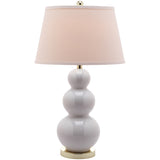 SAFAVIEH Lighting Tanika 27-inch Triple Gourd Ceramic Table Lamp - 16"x16"x28" - 16Wx16Dx28H