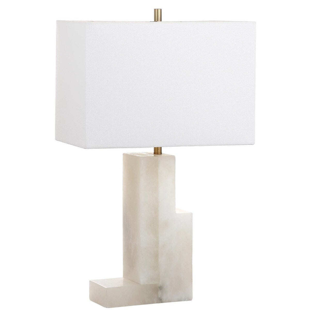 SAFAVIEH Lighting Tarsita 28-inch White Marble LED Table Lamp - 17"x9.5"x27.75" - 17Wx10Dx28H