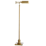 SAFAVIEH Lighting Theta 55-65" Led Floor Lamp - 27" x 10"x 55-65" - Brass Gold - 27Wx10Dx65H