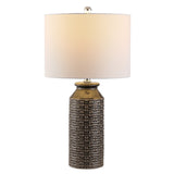 SAFAVIEH Lighting Thouraya 25-inch Ceramic Table Lamp - 14" x 14" x 25" - 14Wx14Dx25H