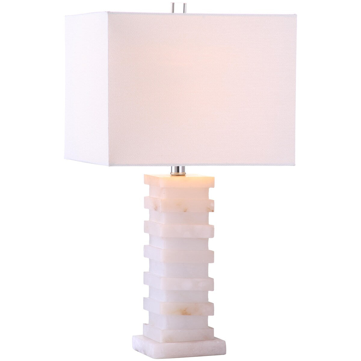 SAFAVIEH Lighting Tiffanie 25-inch White Table Lamp - 13"x13"x24.5" - 13Wx13Dx25H