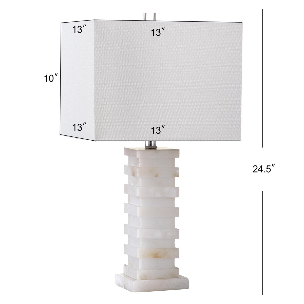 SAFAVIEH Lighting Tiffanie 25-inch White Table Lamp - 13"x13"x24.5" - 13Wx13Dx25H