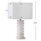 SAFAVIEH Lighting Tiffanie 25-inch White Table Lamp - 13"x13"x24.5" - 13Wx13Dx25H