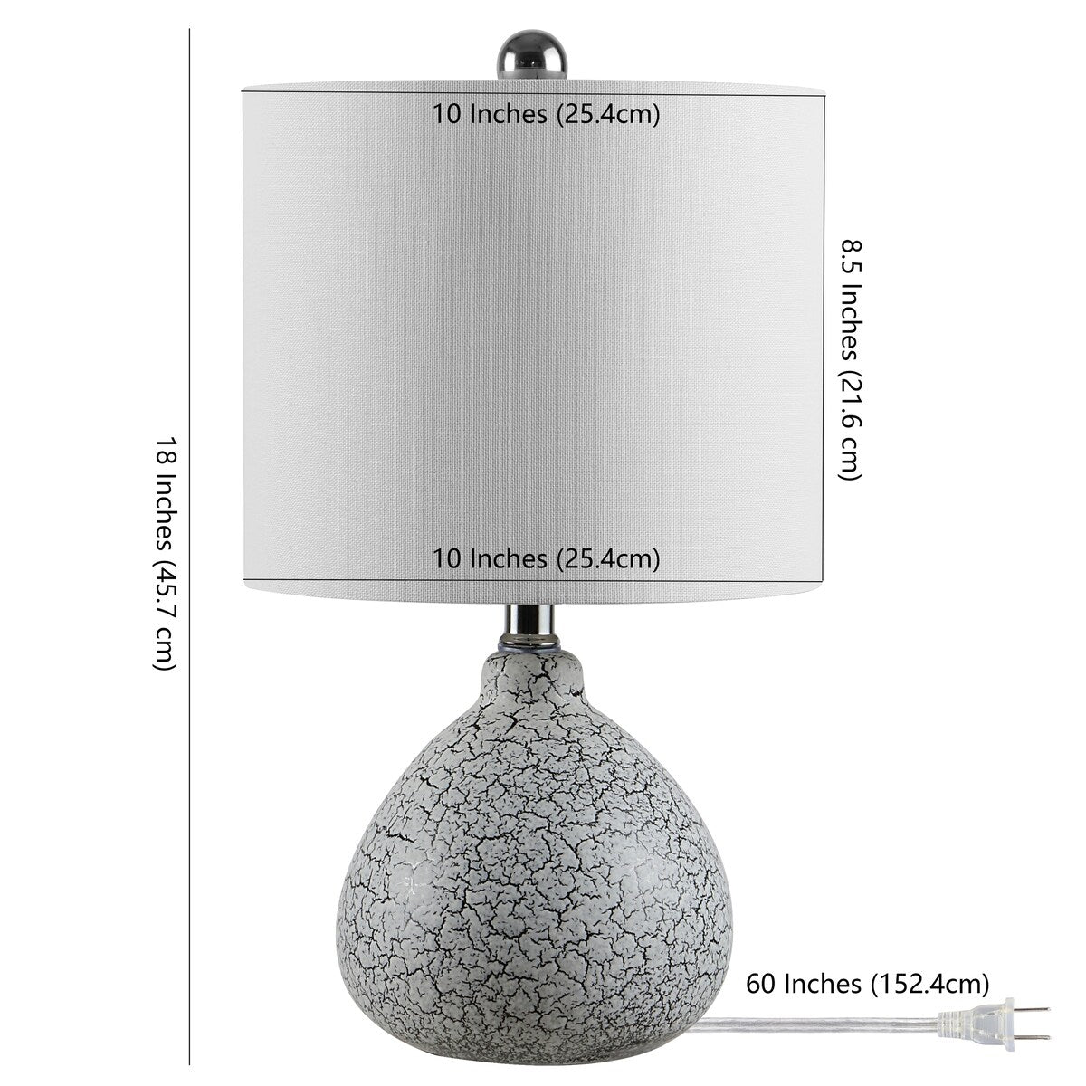 SAFAVIEH Lighting Torun 17-inch Ceramic Table Lamp - 10" x 10" x 17" - 10Wx10Dx17H