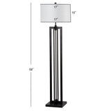 SAFAVIEH Lighting Tosha 59-inch Tower Black Floor Lamp - 17"x17"x59" - 17Wx17Dx59H