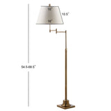 SAFAVIEH Lighting Tracee 60-inch Swivel Gold Floor Lamp - 16"x16"x54.5-68.5" - 16Wx16Dx69H