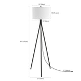 SAFAVIEH Lighting Tuba 61-inch Tripod Floor Lamp