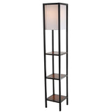 SAFAVIEH Lighting Turi 59-inch Shelf Black Led Floor Lamp - 10" x 10" x 58.5" - 10Wx10Dx59H