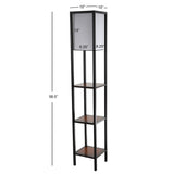 SAFAVIEH Lighting Turi 59-inch Shelf Black Led Floor Lamp - 10" x 10" x 58.5" - 10Wx10Dx59H