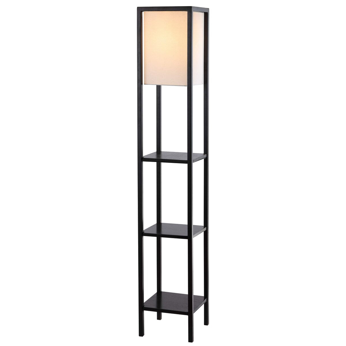 SAFAVIEH Lighting Turi 59-inch Shelf Black Led Floor Lamp - 10" x 10" x 58.5" - 10Wx10Dx59H