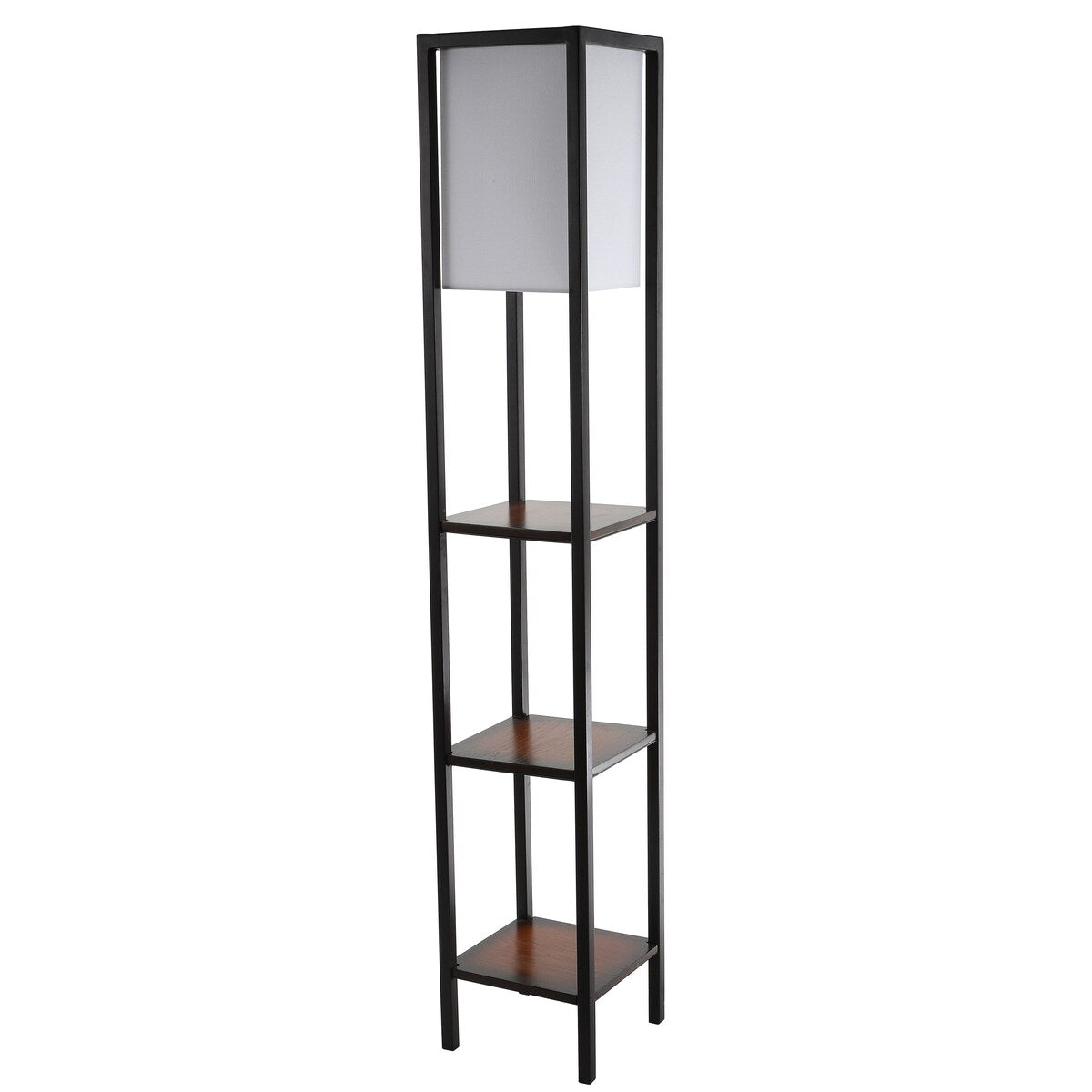 SAFAVIEH Lighting Turi 59-inch Shelf Black Led Floor Lamp - 10" x 10" x 58.5" - 10Wx10Dx59H