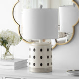 SAFAVIEH Lighting Ursa 22-inch Polka Dot LED Table Lamp - 12" W x 12" L x 22" H - 12Wx12Dx22H