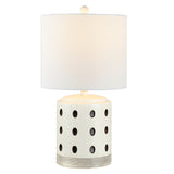 SAFAVIEH Lighting Ursa 22-inch Polka Dot LED Table Lamp - 12" W x 12" L x 22" H - 12Wx12Dx22H