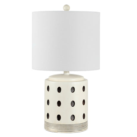 SAFAVIEH Lighting Ursa 22-inch Polka Dot LED Table Lamp - 12" W x 12" L x 22" H - 12Wx12Dx22H