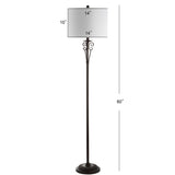 SAFAVIEH Lighting Ursola 60-inch Brass Led Floor Lamp - 14" x 14" x 60" - Antique Brass - 14Wx14Dx60H