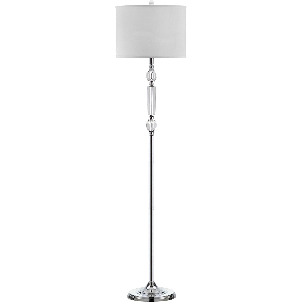 SAFAVIEH Lighting Vagia 60-inch Crystal Floor Lamp - 14"x14"x60" - Clear/Chrome - 14Wx14Dx60H