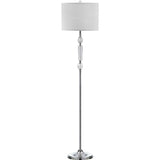 SAFAVIEH Lighting Vagia 60-inch Crystal Floor Lamp - 14"x14"x60" - Clear/Chrome - 14Wx14Dx60H