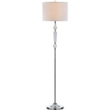 SAFAVIEH Lighting Vagia 60-inch Crystal Floor Lamp - 14"x14"x60" - Clear/Chrome - 14Wx14Dx60H