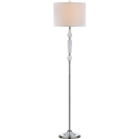 SAFAVIEH Lighting Vagia 60-inch Crystal Floor Lamp - 14"x14"x60" - Clear/Chrome - 14Wx14Dx60H