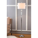 SAFAVIEH Lighting Vagia 60-inch Crystal Floor Lamp - 14"x14"x60" - Clear/Chrome - 14Wx14Dx60H