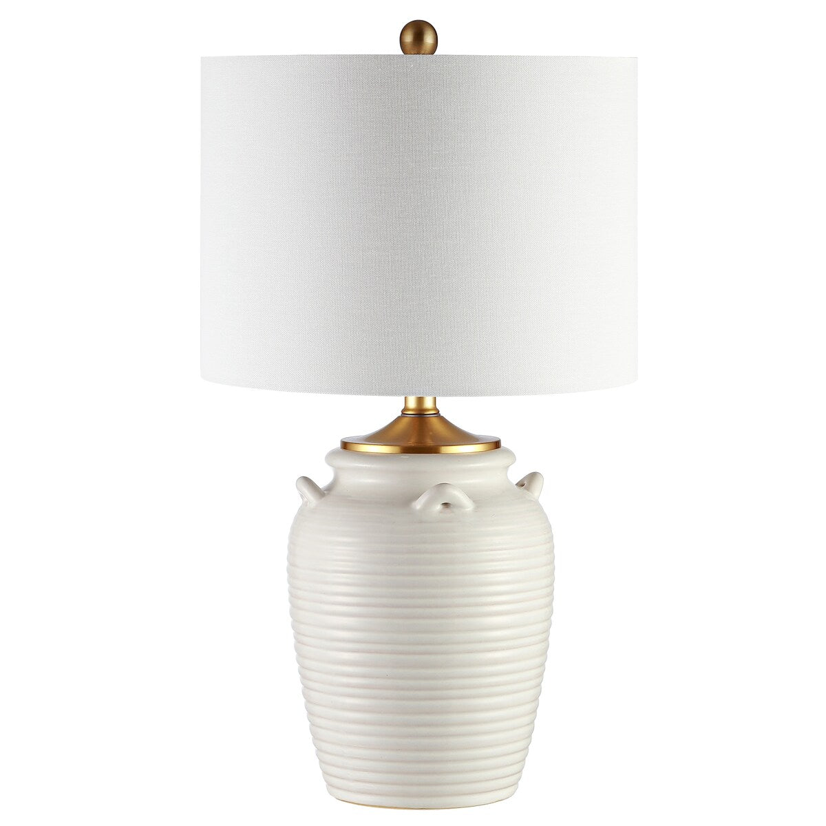 SAFAVIEH Lighting Vaida 24-inch Ivory Ceramic LED Table Lamp - 14" W x 14" L x 24" H - 14Wx14Dx24H